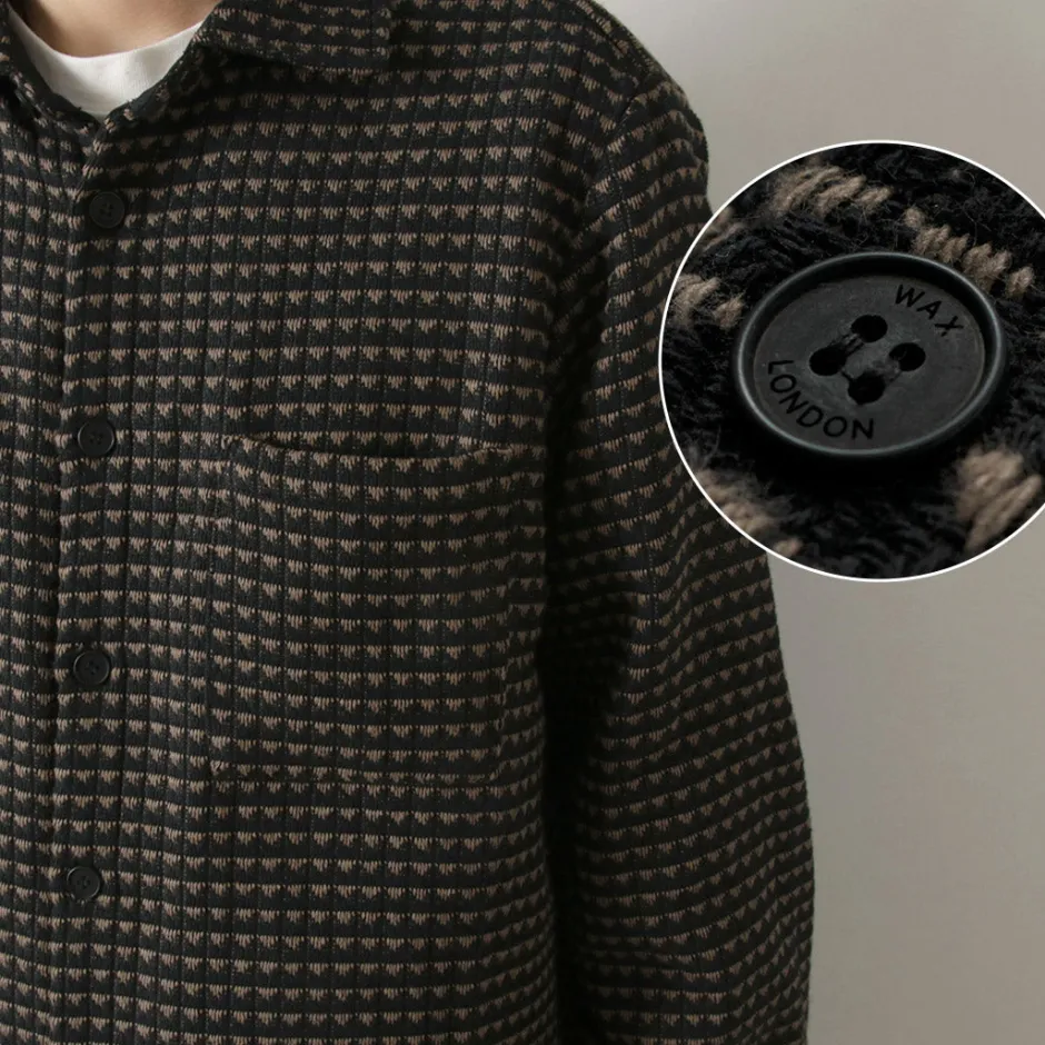 Shirts^WAX LONDON / Whiting overshirt black_beige