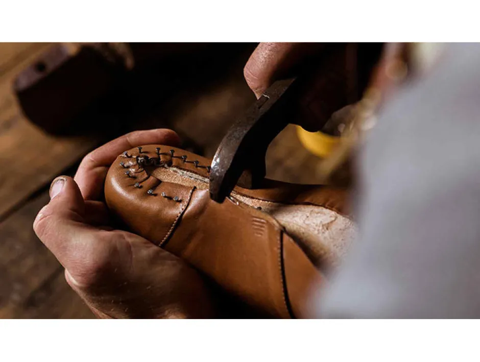 Leather Shoes & Boots^WHEELROBE / 15078 Heavy Stitching Moc Toe Leather Shoes