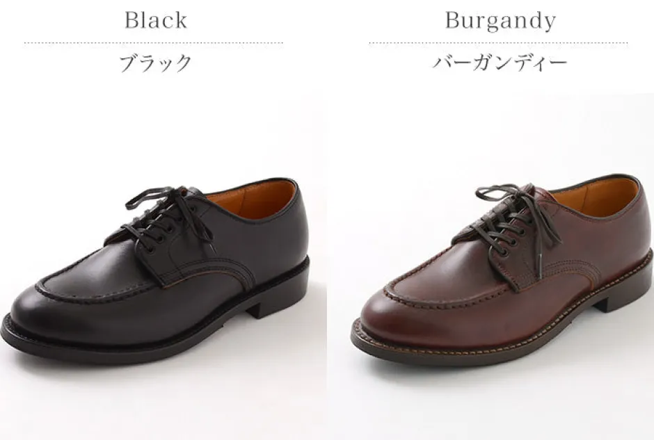 Leather Shoes & Boots^WHEELROBE / 15078 Heavy Stitching Moc Toe Leather Shoes