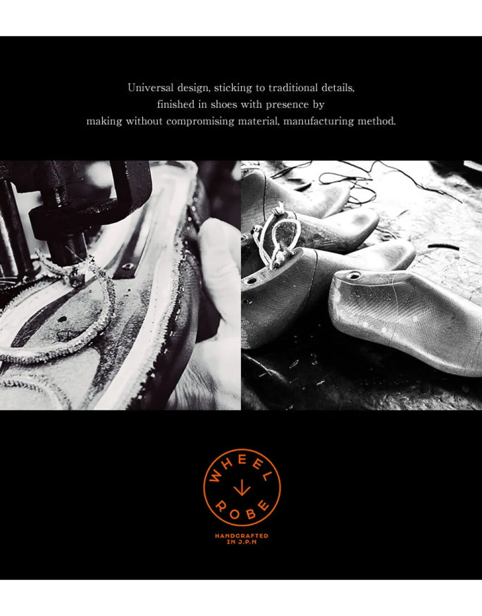 Leather Shoes & Boots^WHEELROBE / 15078 Heavy Stitching Moc Toe Leather Shoes