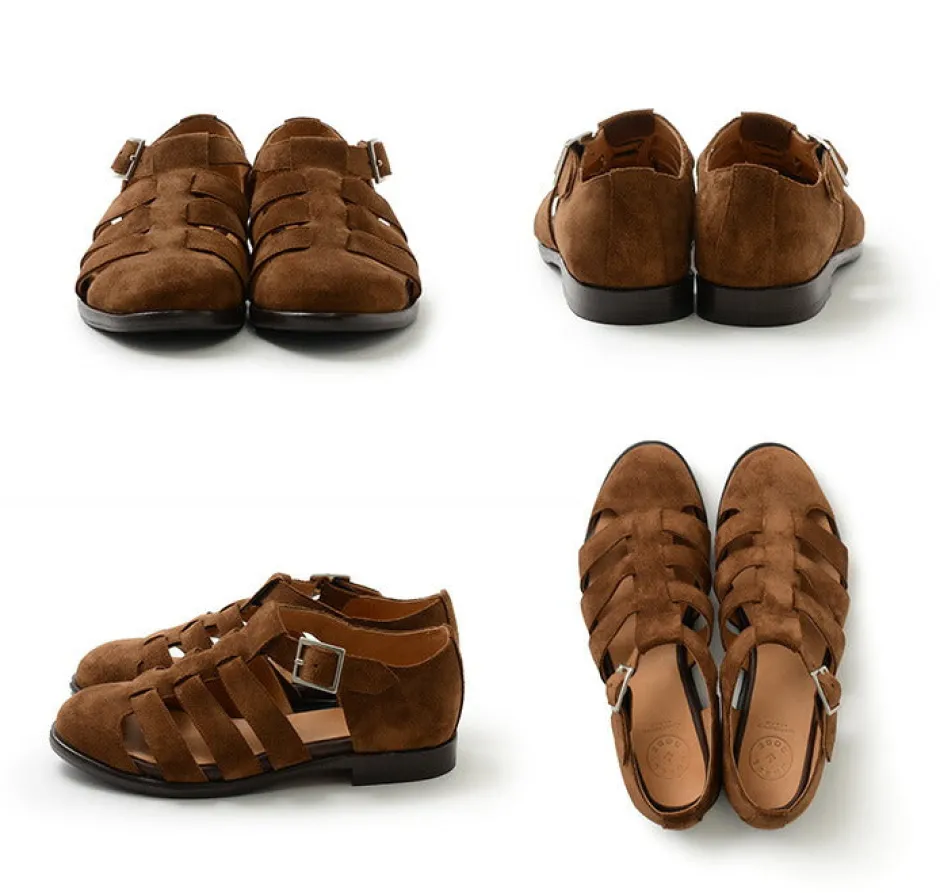 Leather Shoes & Boots^WHEELROBE / Gurkha sandal suede camel
