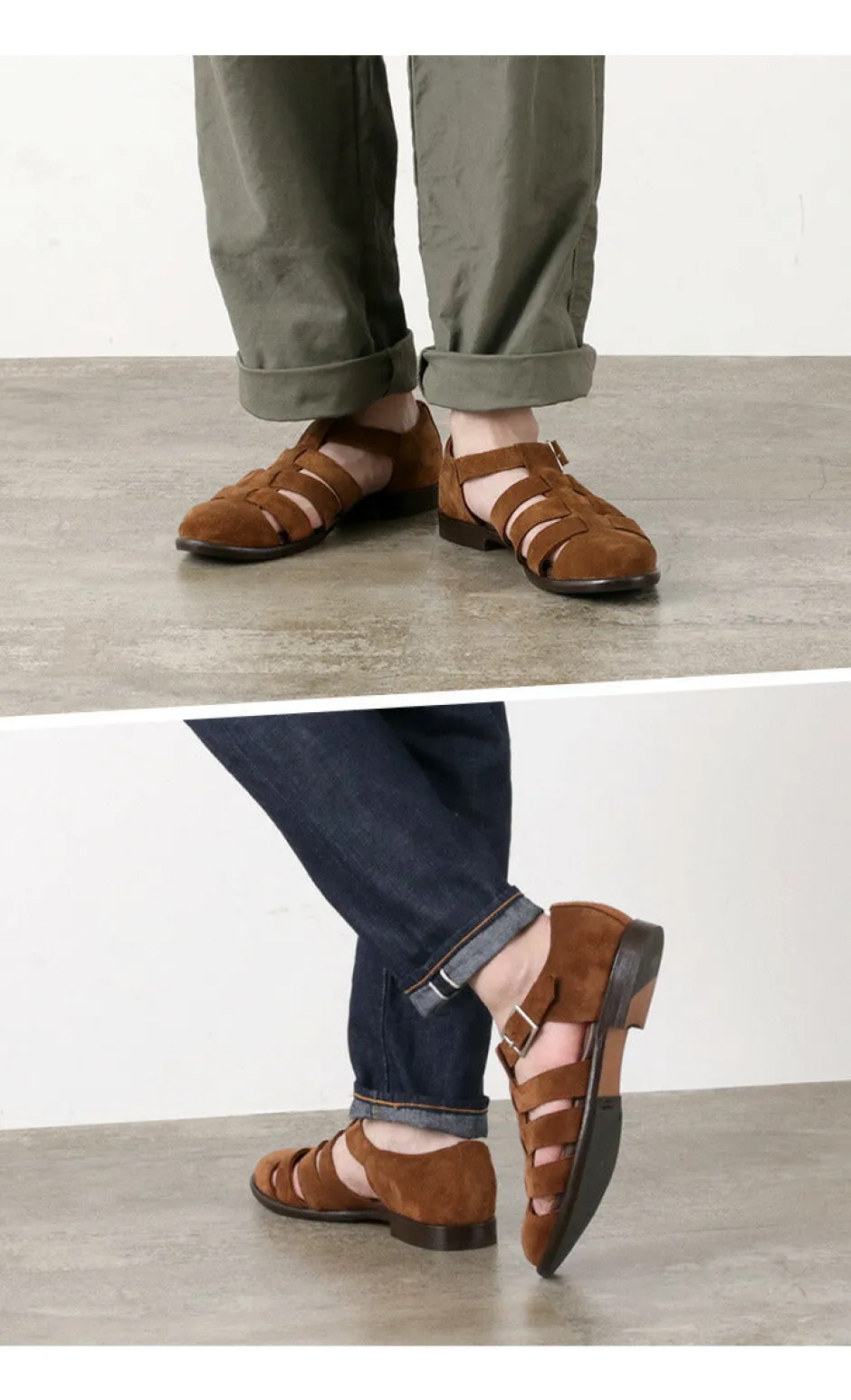 Leather Shoes & Boots^WHEELROBE / Gurkha sandal suede camel
