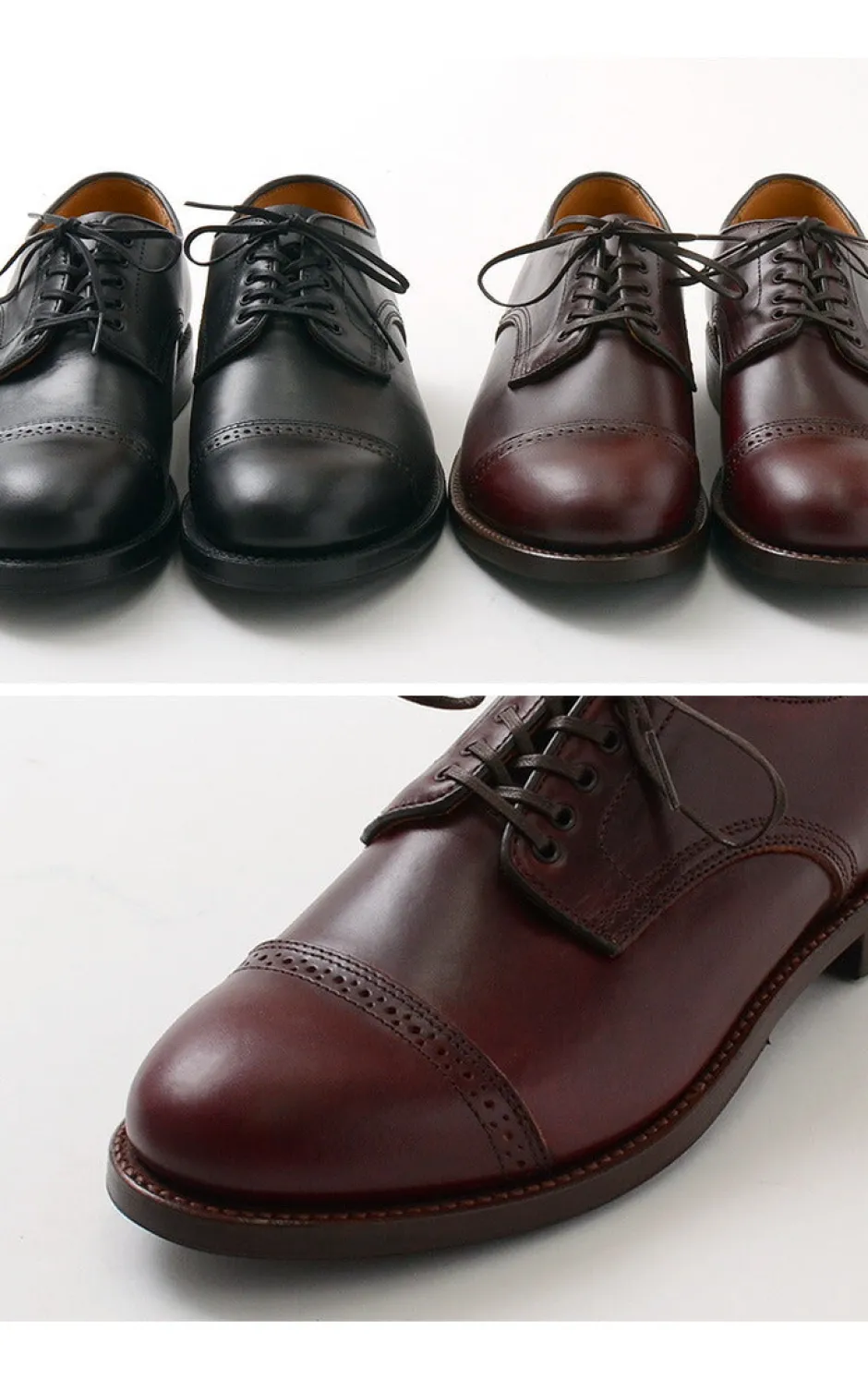 Leather Shoes & Boots^WHEELROBE / Punched Cap Toe Derby Shoes