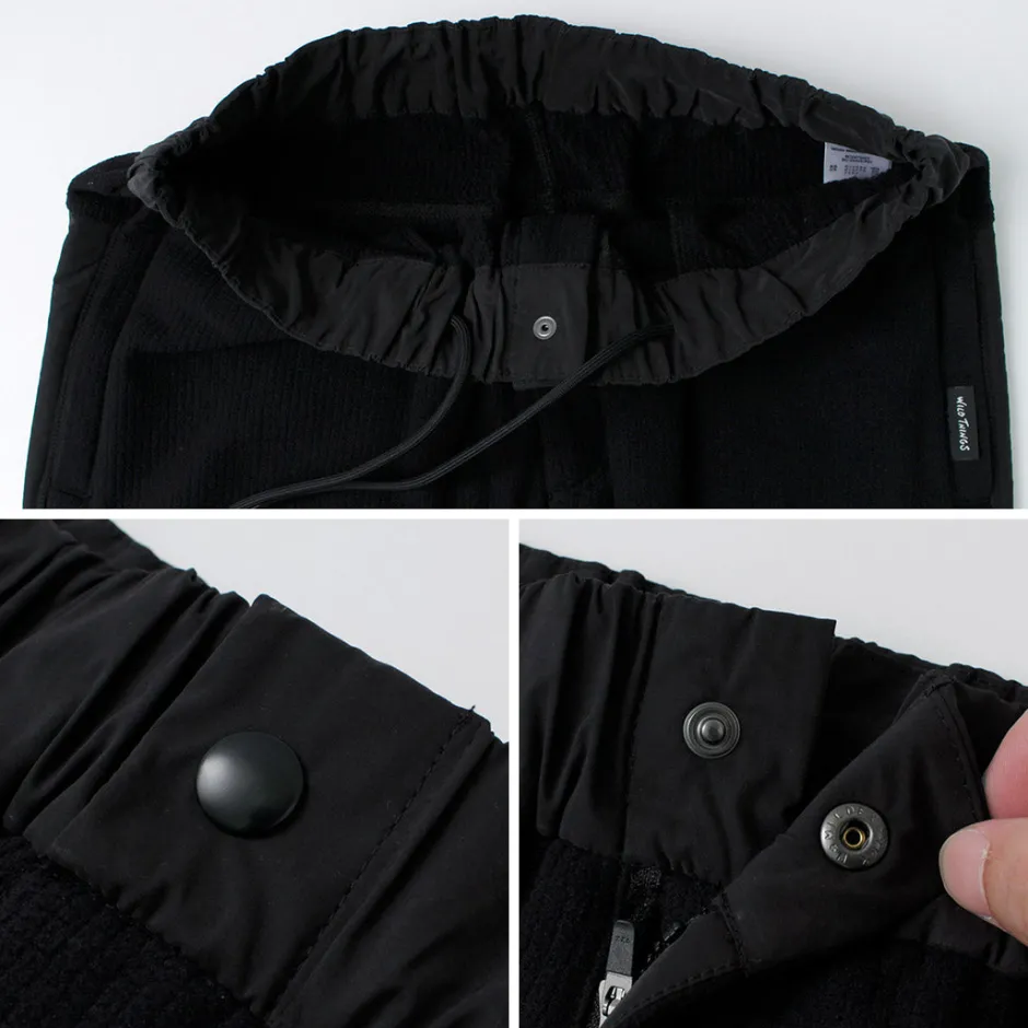 Trousers^WHITE MOUNTAINEERING / WILD THINGS Collaboration Fleece Pants black