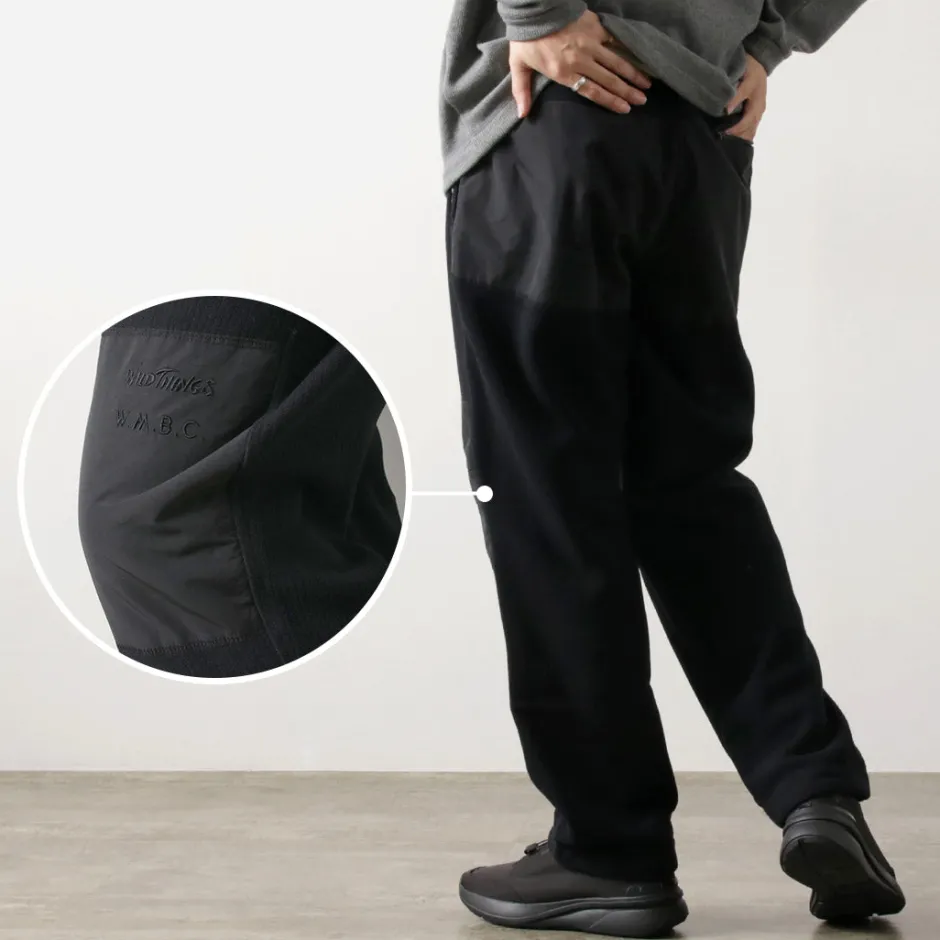 Trousers^WHITE MOUNTAINEERING / WILD THINGS Collaboration Fleece Pants black
