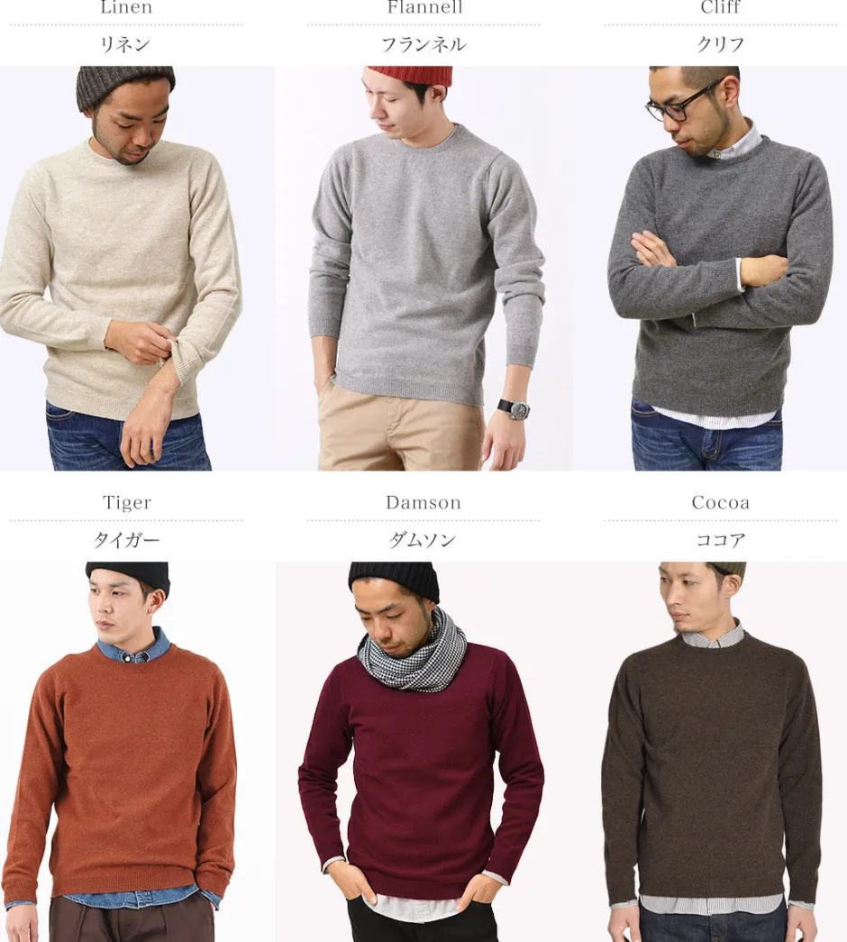 Knits^WILLIAM LOCKIE / Lambswool crew neck knit