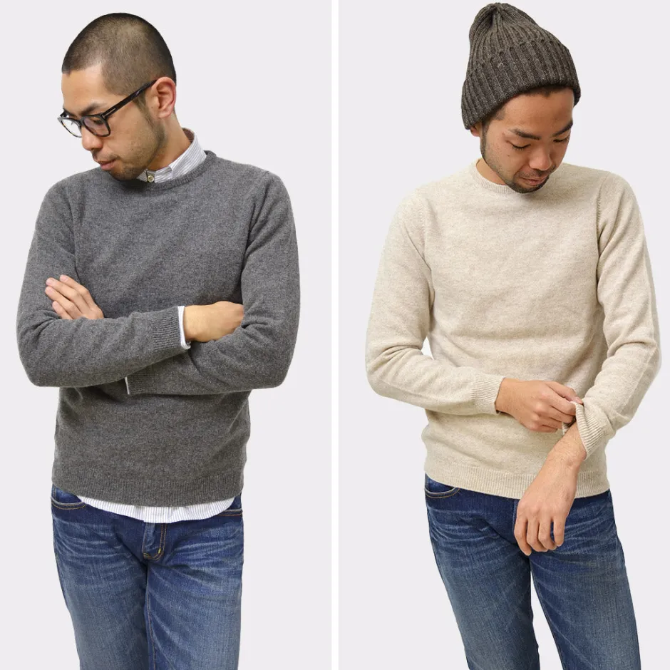 Knits^WILLIAM LOCKIE / Lambswool crew neck knit