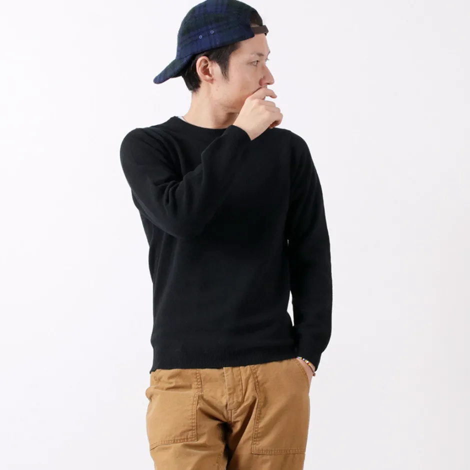 Knits^WILLIAM LOCKIE / Lambswool crew neck knit