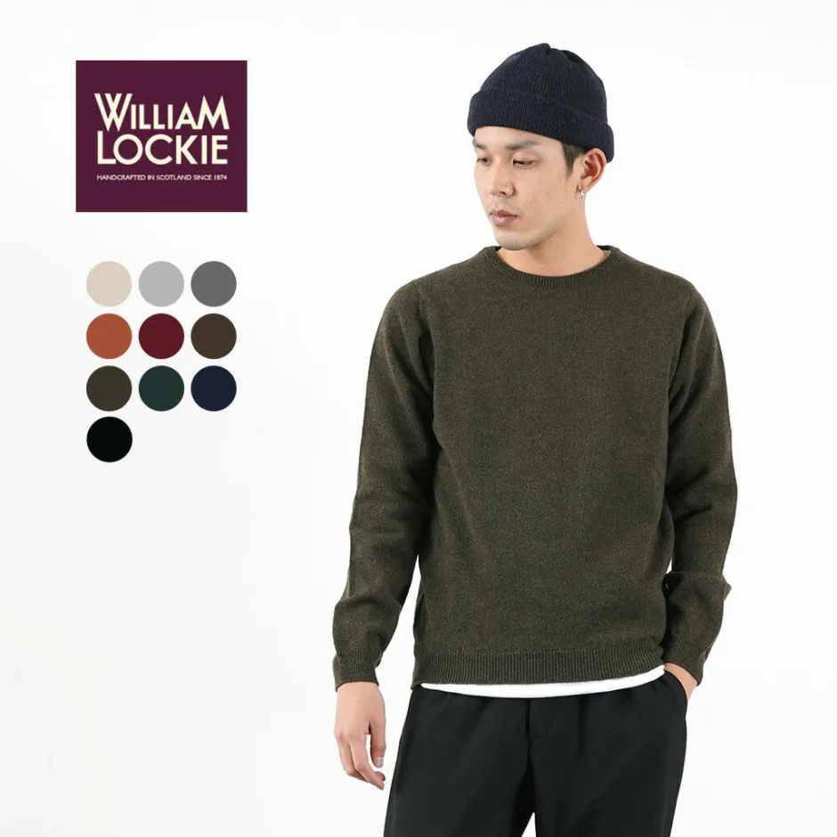 Knits^WILLIAM LOCKIE / Lambswool crew neck knit