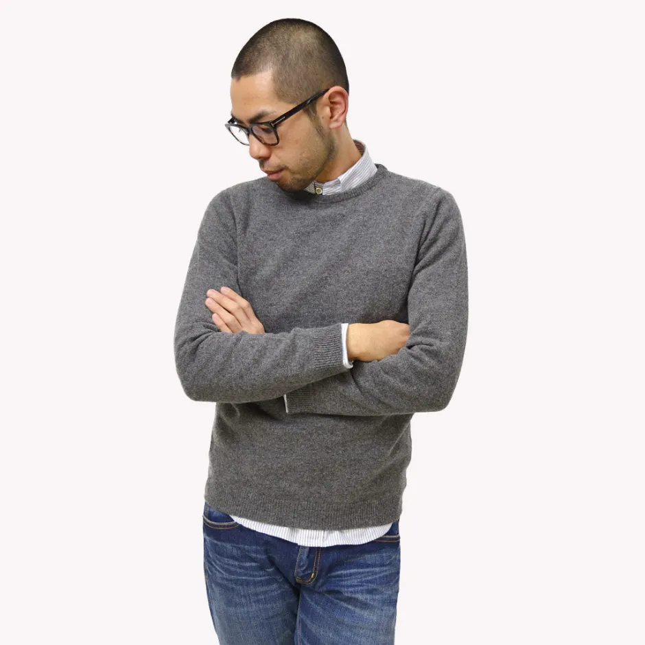 Knits^WILLIAM LOCKIE / Lambswool crew neck knit