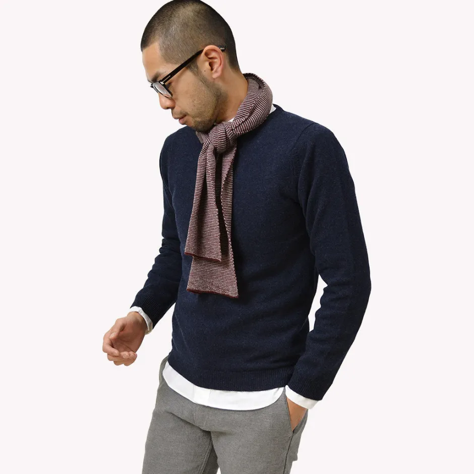 Knits^WILLIAM LOCKIE / Lambswool crew neck knit