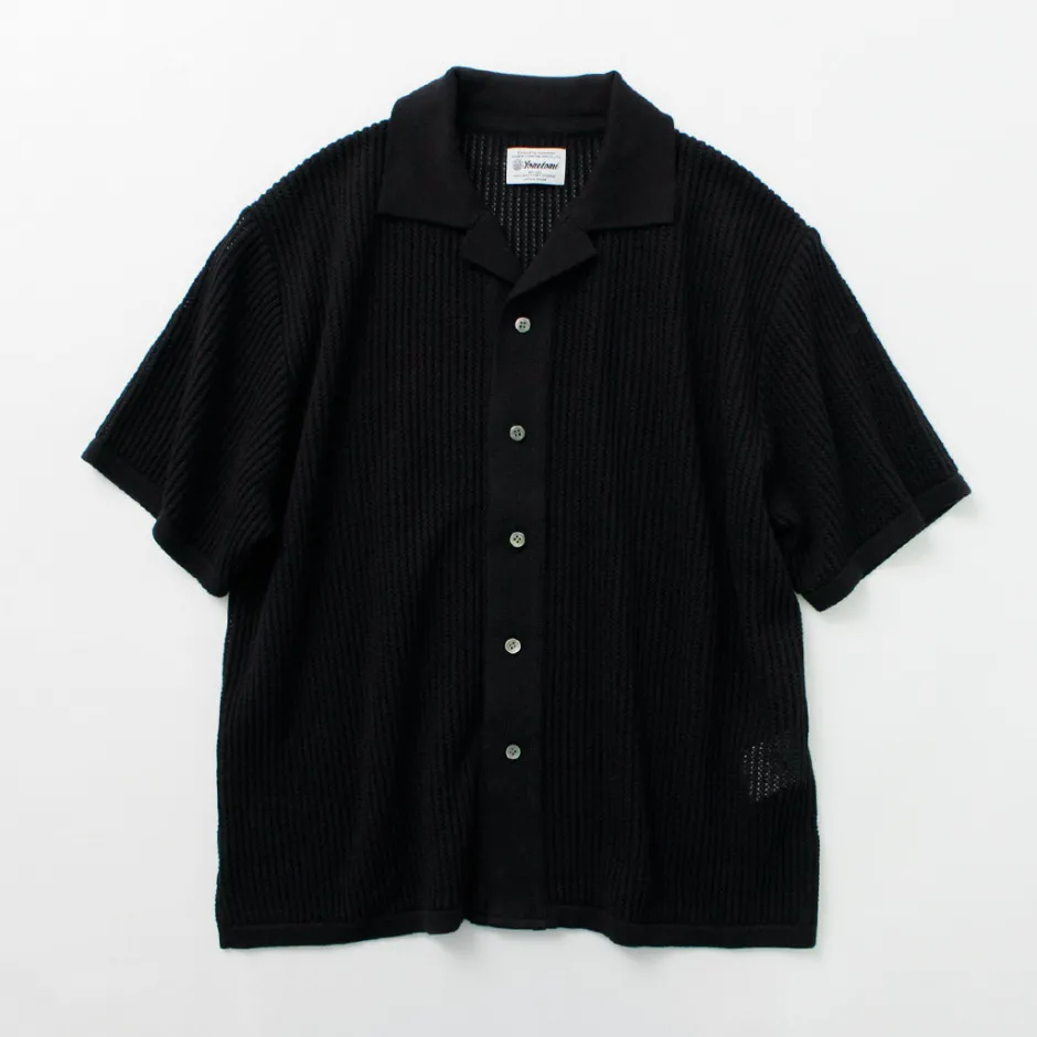 Shirts^YONETOMI NEW BASIC / Cotton SUKASHI Knit Shirt