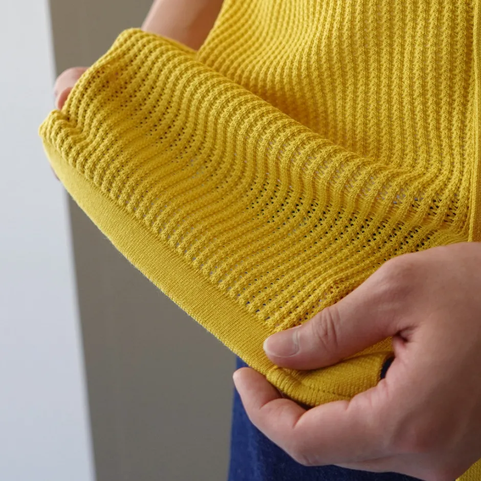 Shirts^YONETOMI NEW BASIC / Cotton SUKASHI Knit Shirt