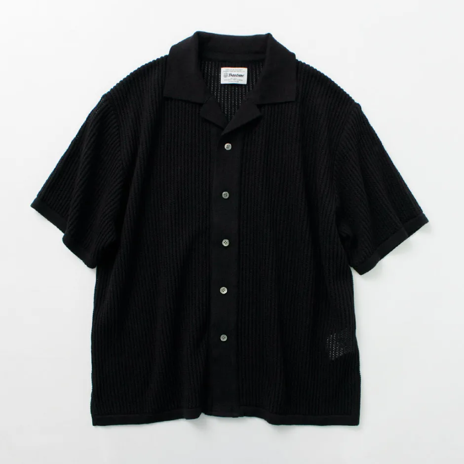 Shirts^YONETOMI NEW BASIC / Cotton SUKASHI Knit Shirt