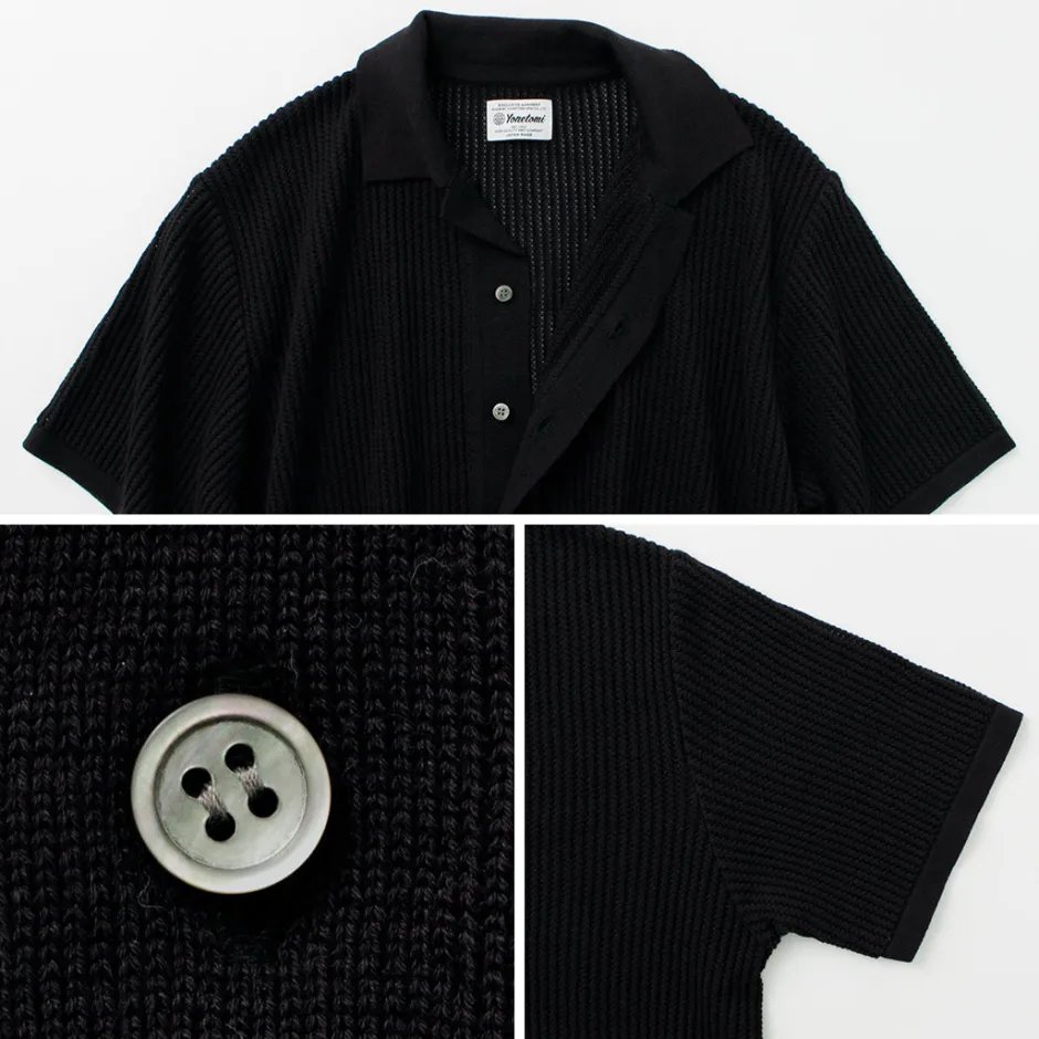 Shirts^YONETOMI NEW BASIC / Cotton SUKASHI Knit Shirt