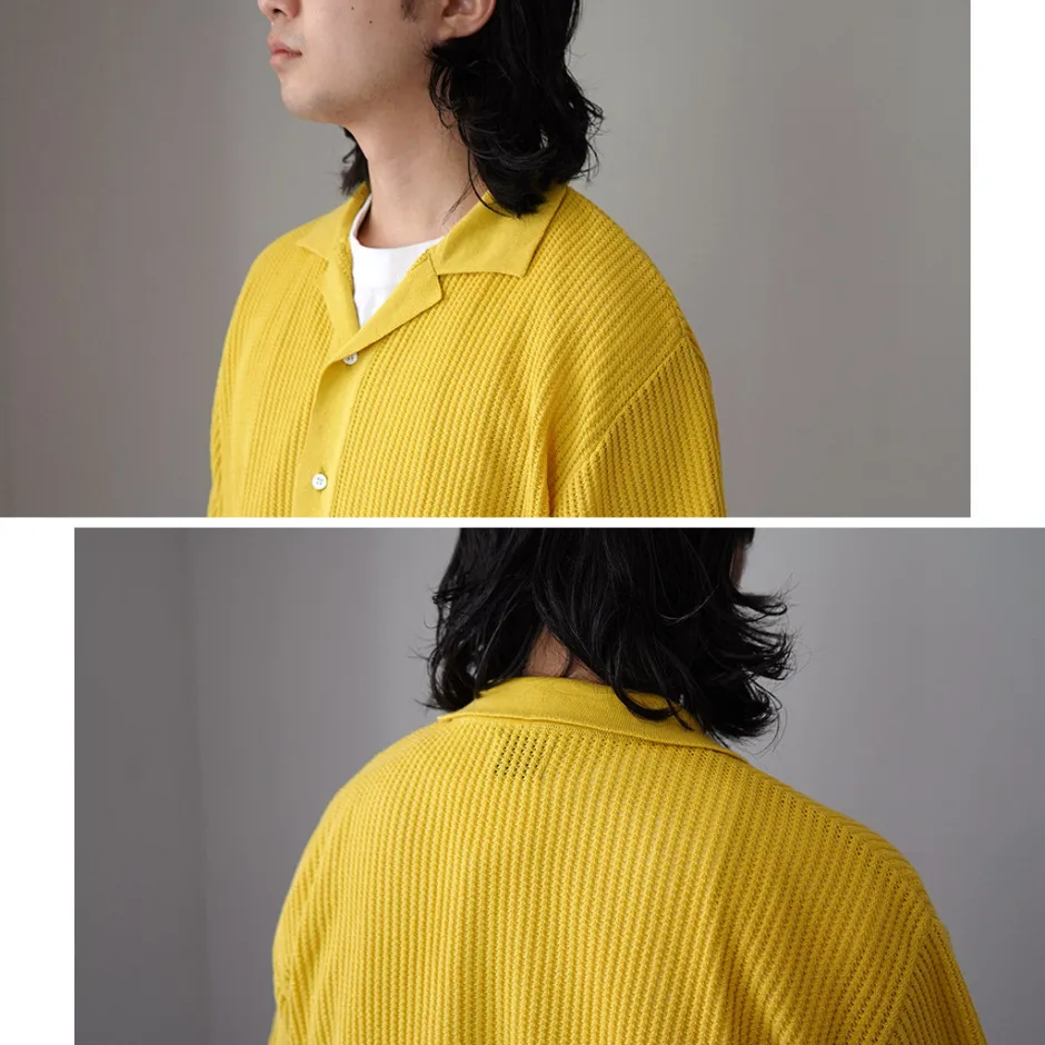 Shirts^YONETOMI NEW BASIC / Cotton SUKASHI Knit Shirt