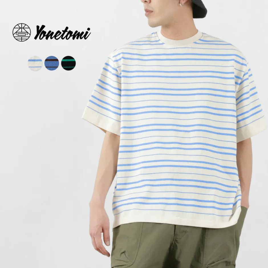 T-Shirts^YONETOMI NEW BASIC / Light Wave Cotton Knitted Pullover T-shirt