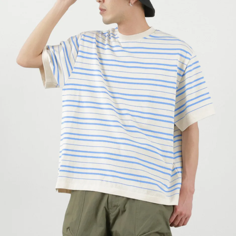 T-Shirts^YONETOMI NEW BASIC / Light Wave Cotton Knitted Pullover T-shirt