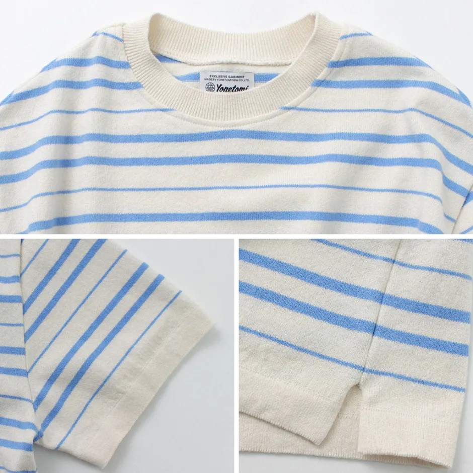 T-Shirts^YONETOMI NEW BASIC / Light Wave Cotton Knitted Pullover T-shirt