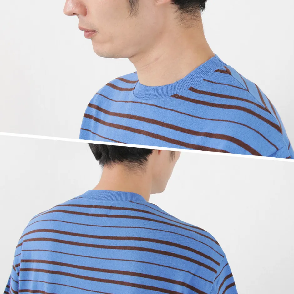 T-Shirts^YONETOMI NEW BASIC / Light Wave Cotton Knitted Pullover T-shirt