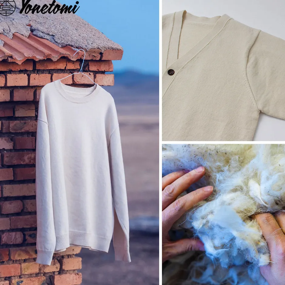 Cardigans^YONETOMI NEW BASIC / Rigid Cashmere Knit Cardigan kinari