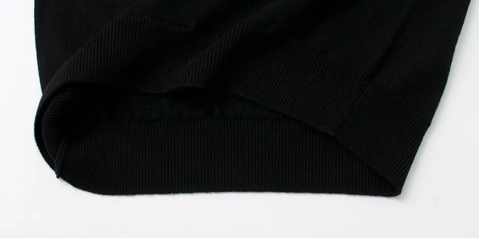 Knits^YONETOMI NEW BASIC / Rigid Cashmere Knit Pullover Garment Dyed black