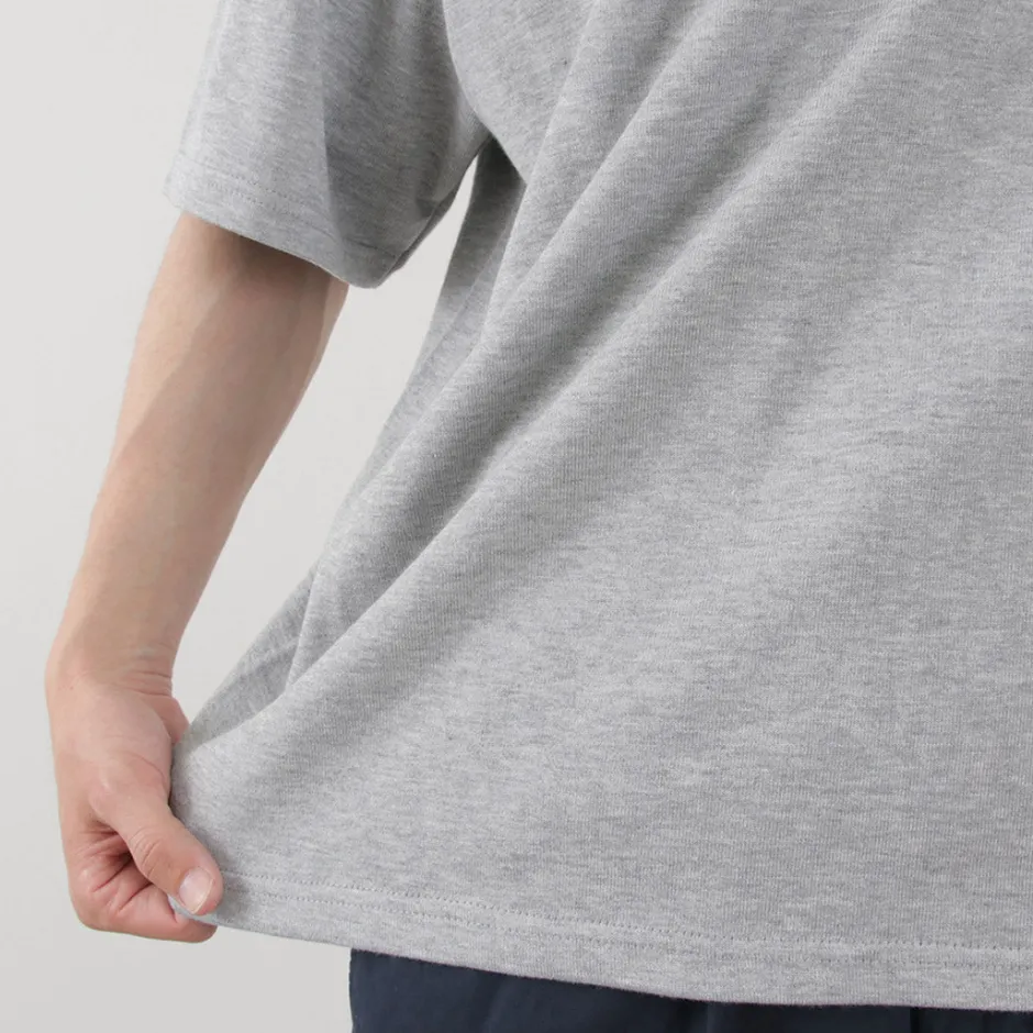 T-Shirts^YONETOMI NEW BASIC / Side Round body knitted T-shirt
