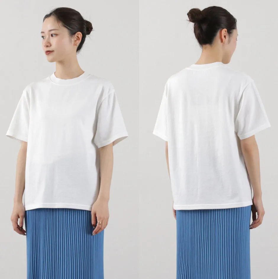 T-Shirts^YONETOMI NEW BASIC / Side Round body knitted T-shirt