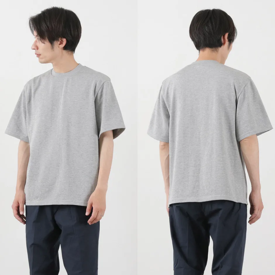 T-Shirts^YONETOMI NEW BASIC / Side Round body knitted T-shirt