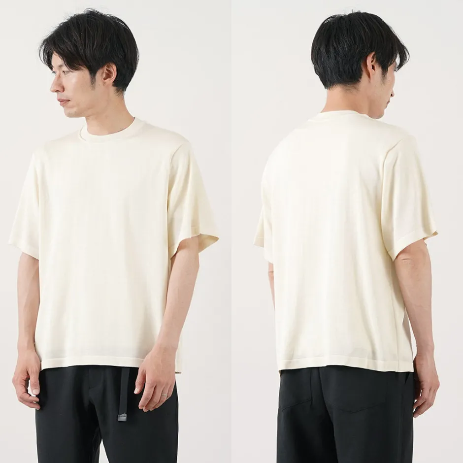 T-Shirts^YONETOMI NEW BASIC / Silk Knit T-Shirt