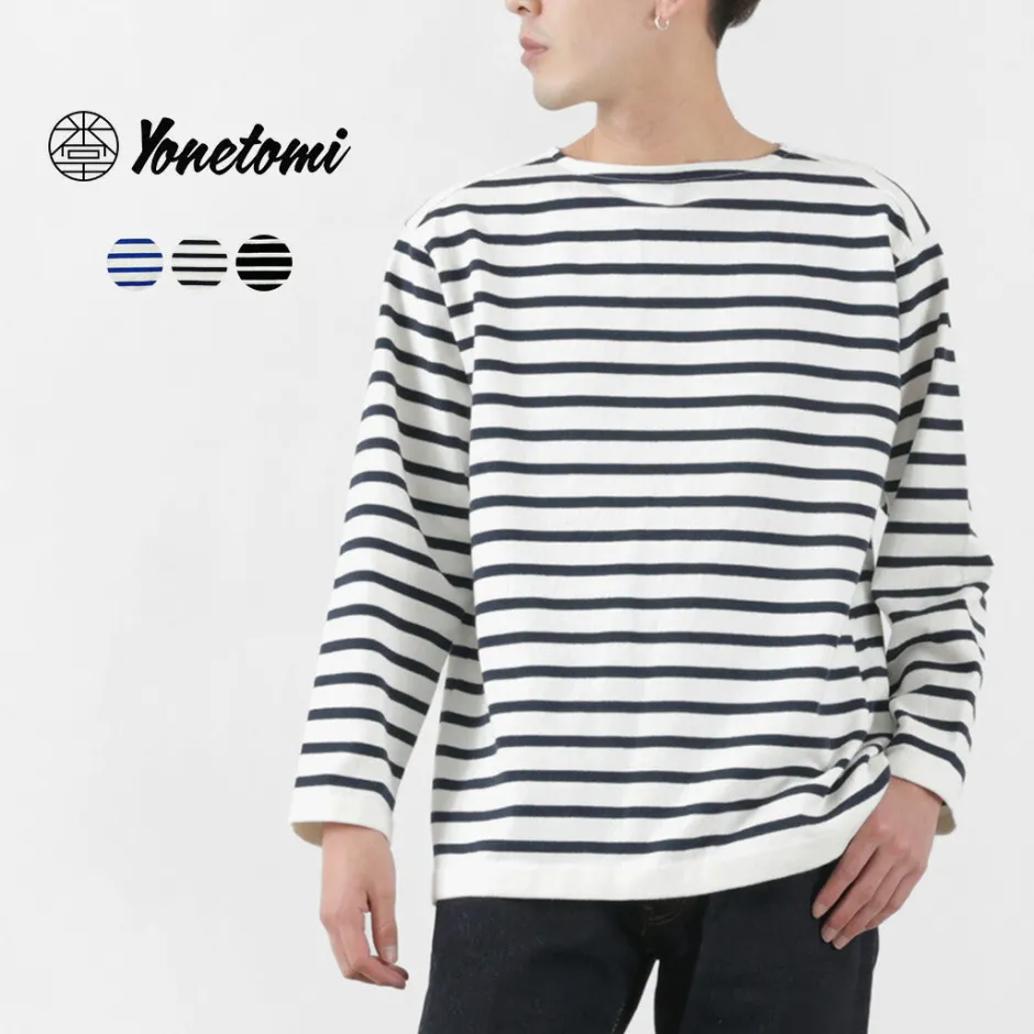 T-Shirts^YONETOMI NEW BASIC / Wave Cotton Basque Knit Pullover