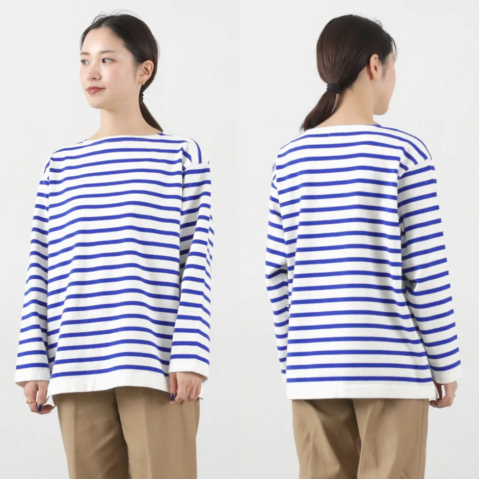 T-Shirts^YONETOMI NEW BASIC / Wave Cotton Basque Knit Pullover