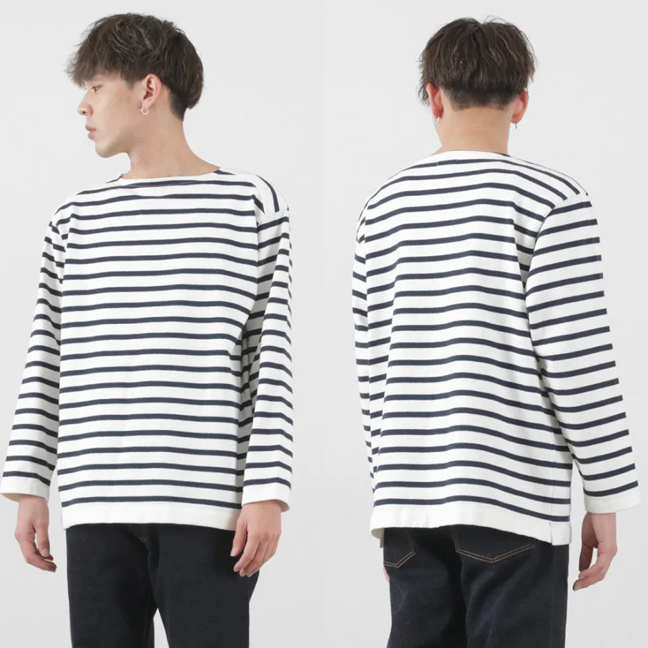 T-Shirts^YONETOMI NEW BASIC / Wave Cotton Basque Knit Pullover