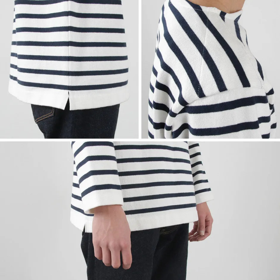 T-Shirts^YONETOMI NEW BASIC / Wave Cotton Basque Knit Pullover