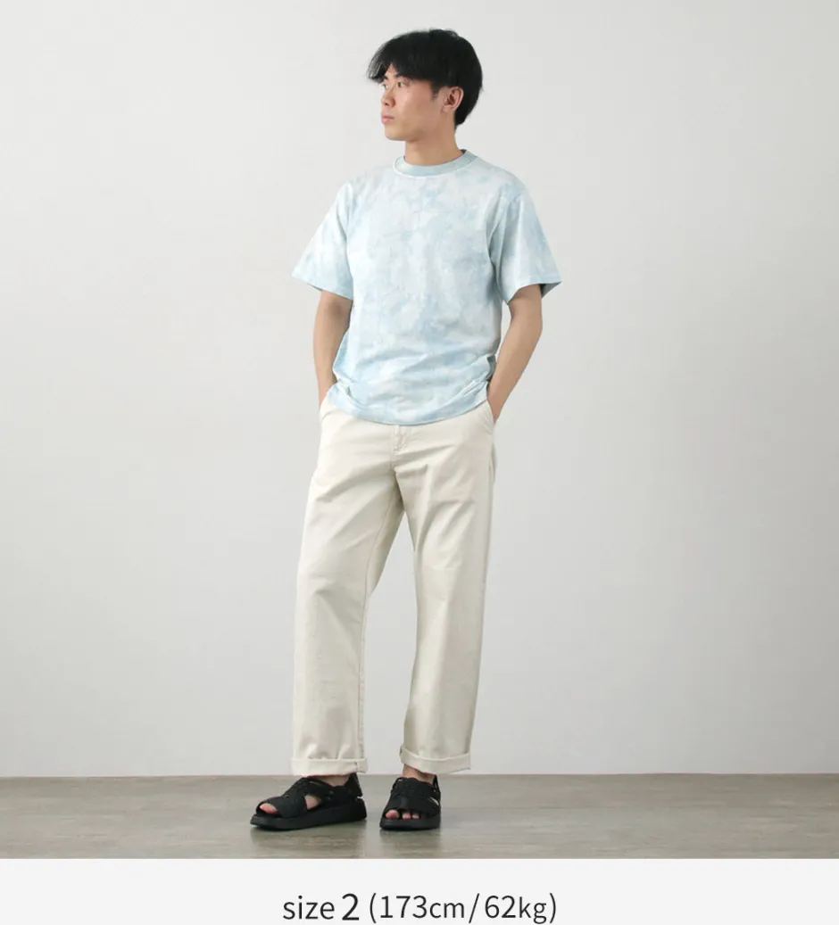 T-Shirts^YONETOMI NEW BASIC / Yonetomi×Watanabes garment dye T-shirt lightblue